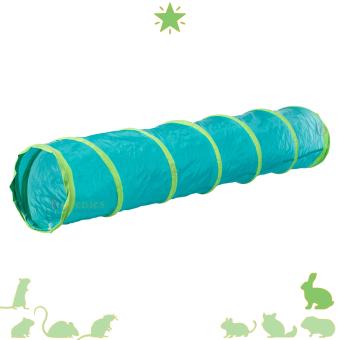 Konijnen Speeltunnel 117 cm van nylon in groen turquoise