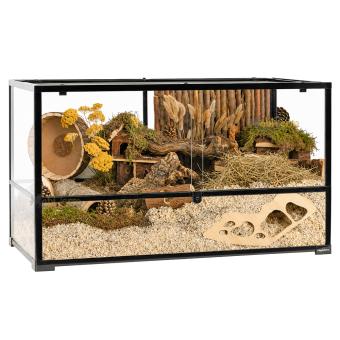 Glazen terrarium van 100 x 50 x 60 cm met schuifruiten