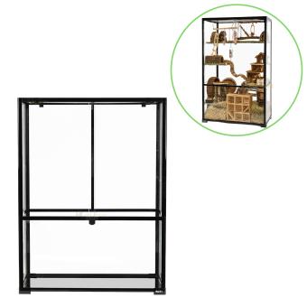 Verticale terrariumkast met schuifpanelen