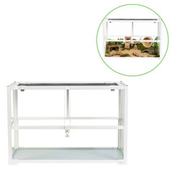 Knock down terrarium met witte profielen
