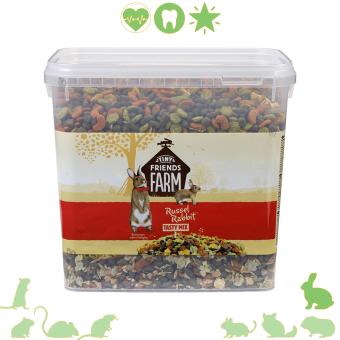 Gevarieerde konijnenmix met granen, vezels en luzerne