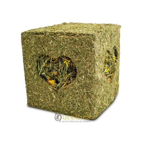 Ik Hou Van Hooi Knaagkubus met hooi en paardenbloem