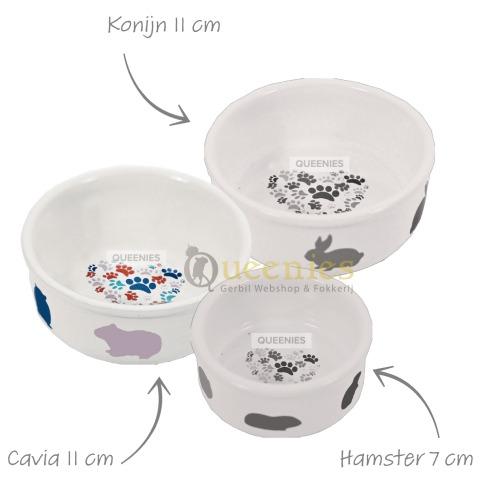 Hamster print voerbak, 7 cm
