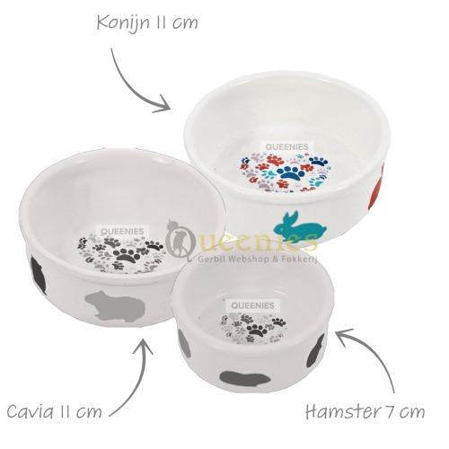 Hamster print voerbak, 7 cm