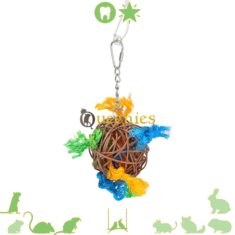 Rotan Speelbal - Gekleurd touw