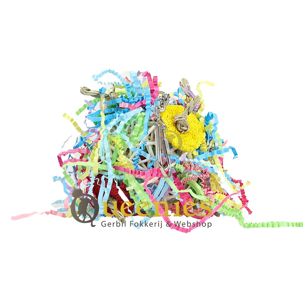 Fel gekleurde sizzle Crinkle slierten voor Gerbils en hamster