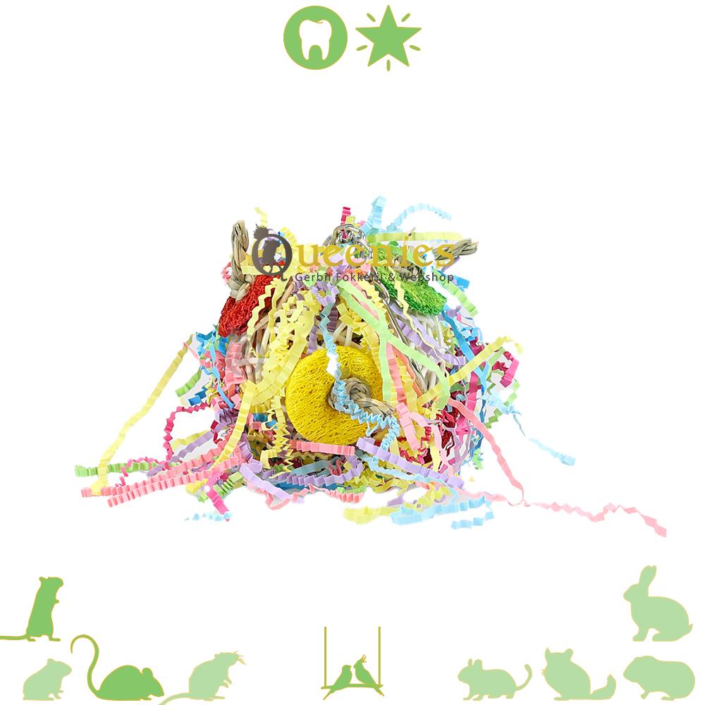 Vogel en Muizen speelgoed met Wilg, Loofah en Sizzle Slierten