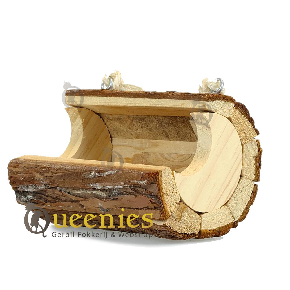 Eenvoudig op te hangen schommelbank met touw en haak