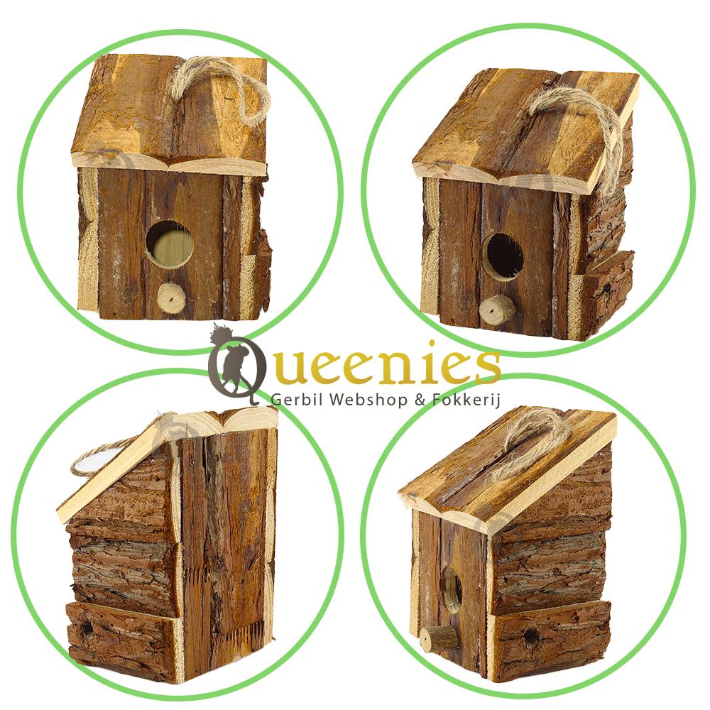 Huis vierkant met schuin dak voor Knaagdieren