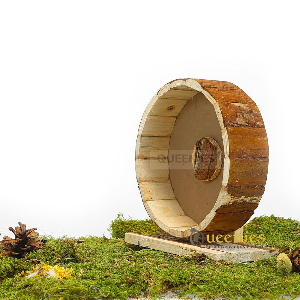 Loopwiel van hout voor Hamsterscaping