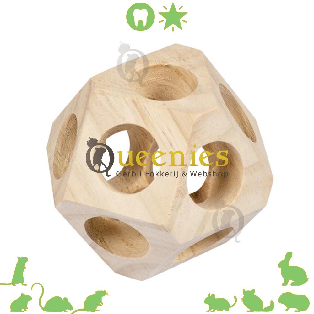Houten Speelbal 10 cm - Voor onze kleine Knaagkameraden