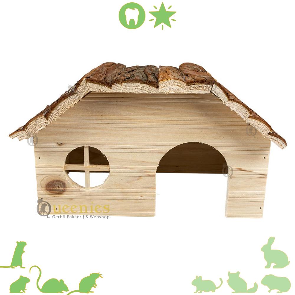 HOuten huisje voor hamsters en gerbils