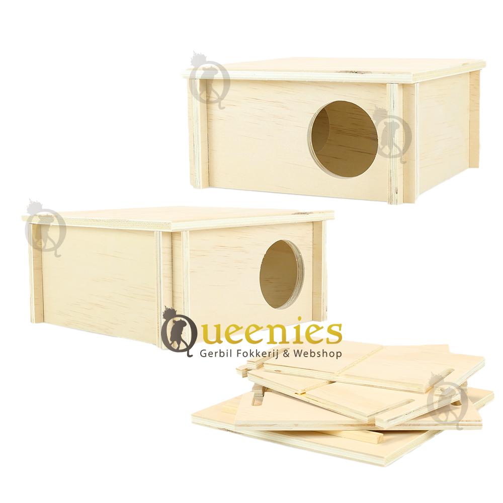 Bungalow huisje voor Knaagdieren met plat dak