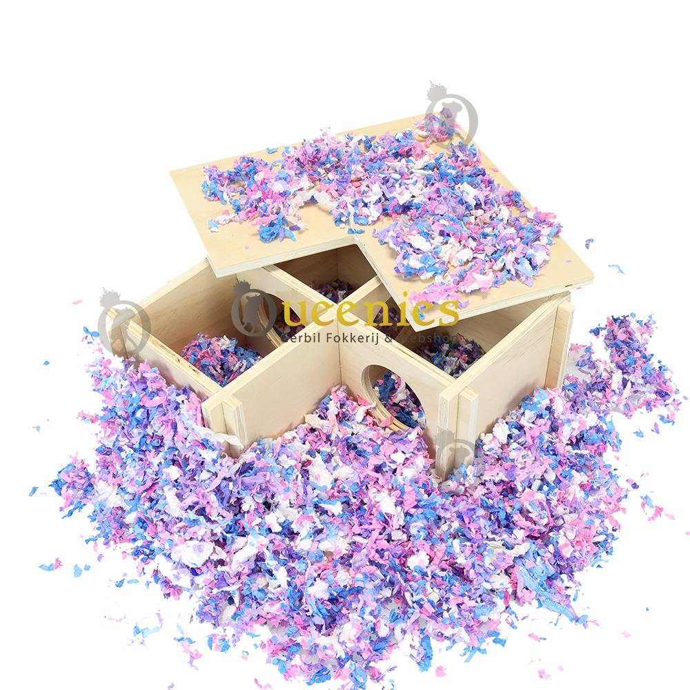 Hamsterhuisjes met vrolijke bodembedekking