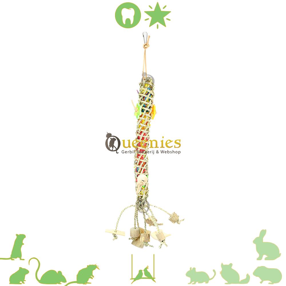 Slingertouw van Zeegras 60 cm – Speelgoed voor Knaagdieren en Vogels