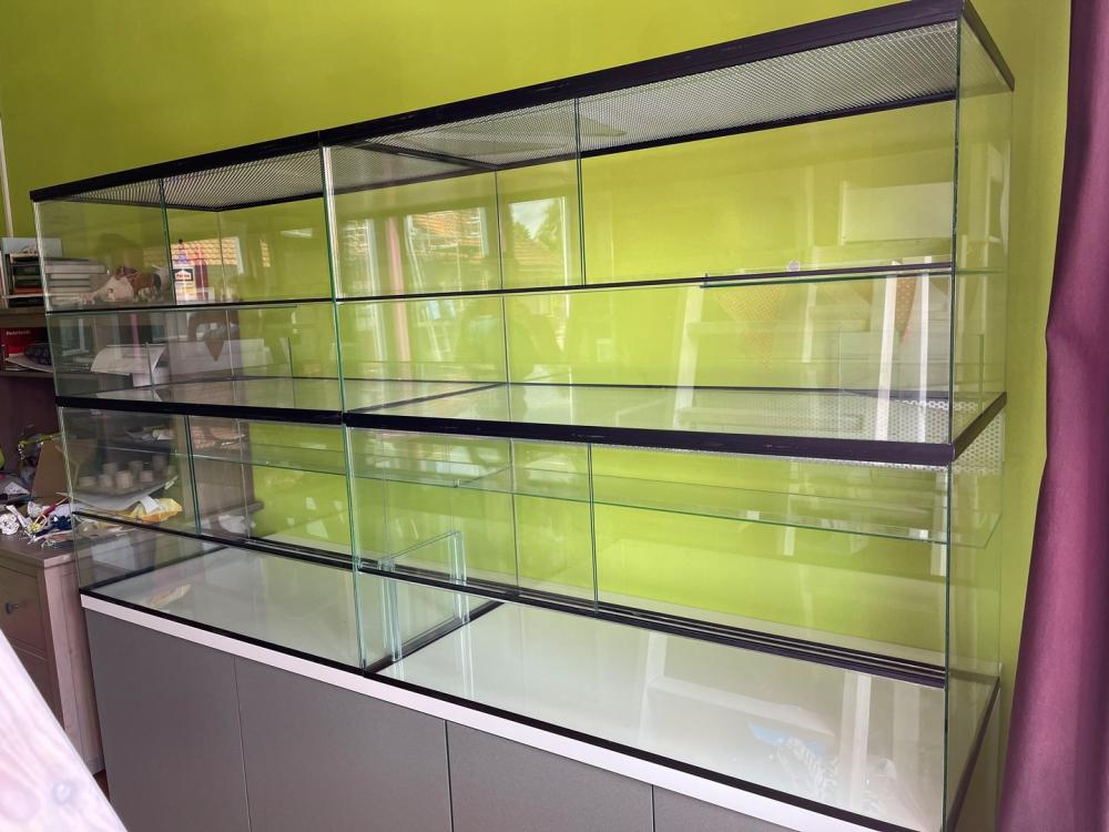 Chinchilla terrarium van glas 200x50x100