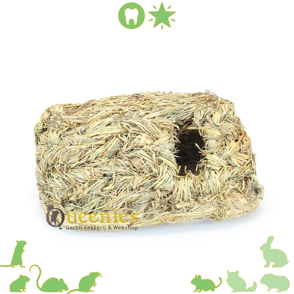 Grasnest langwerpig met opening 26 cm