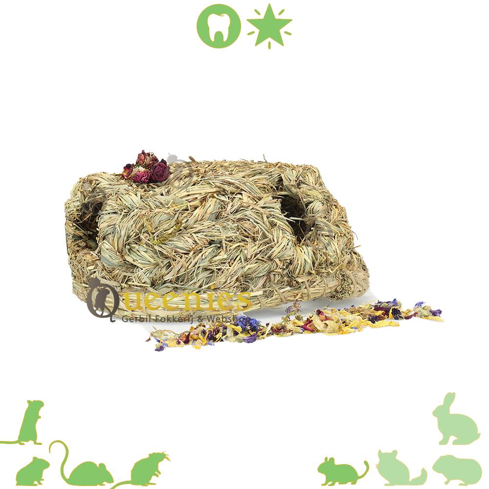 Grasnest langwerpig met opening 26 cm