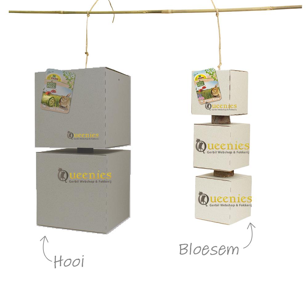 Hamster slingerketting gevuld met bloesem