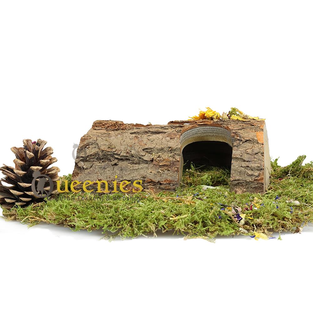 Natuurlijk schorshout huisje