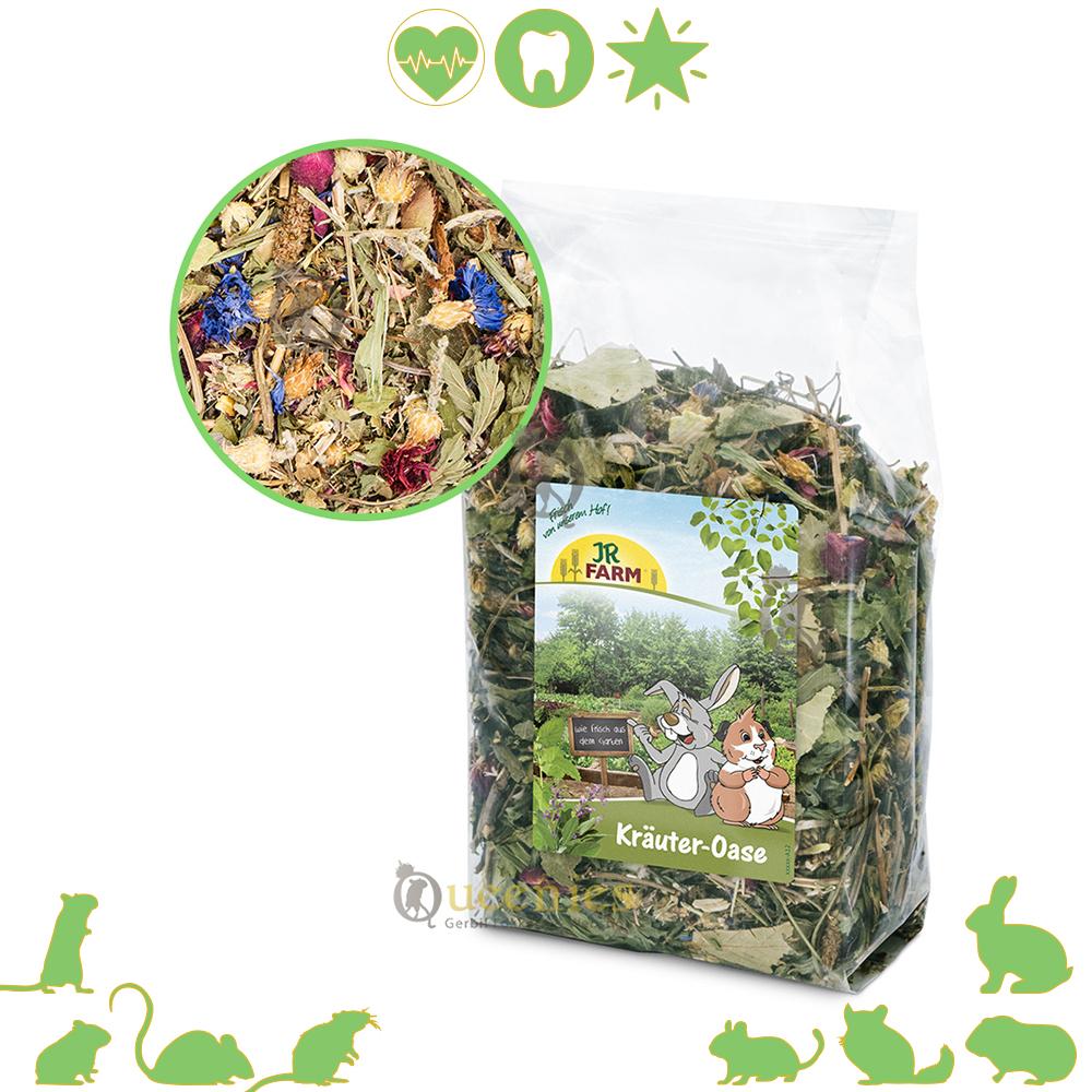JR Farm Kruidenoase 150 gram - gedroogde bladeren en kruiden voor Knaagdieren en Konijnen