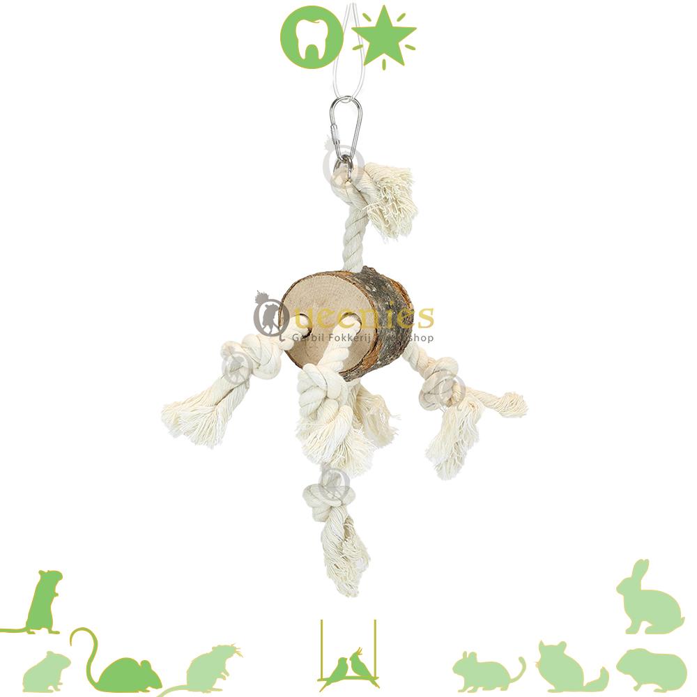 Vogelspeelgoed met Knaaghout en touw