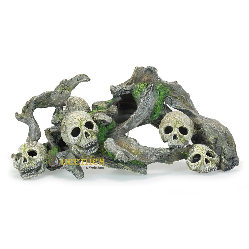 Slangen accessoires terrarium met doodshoofden