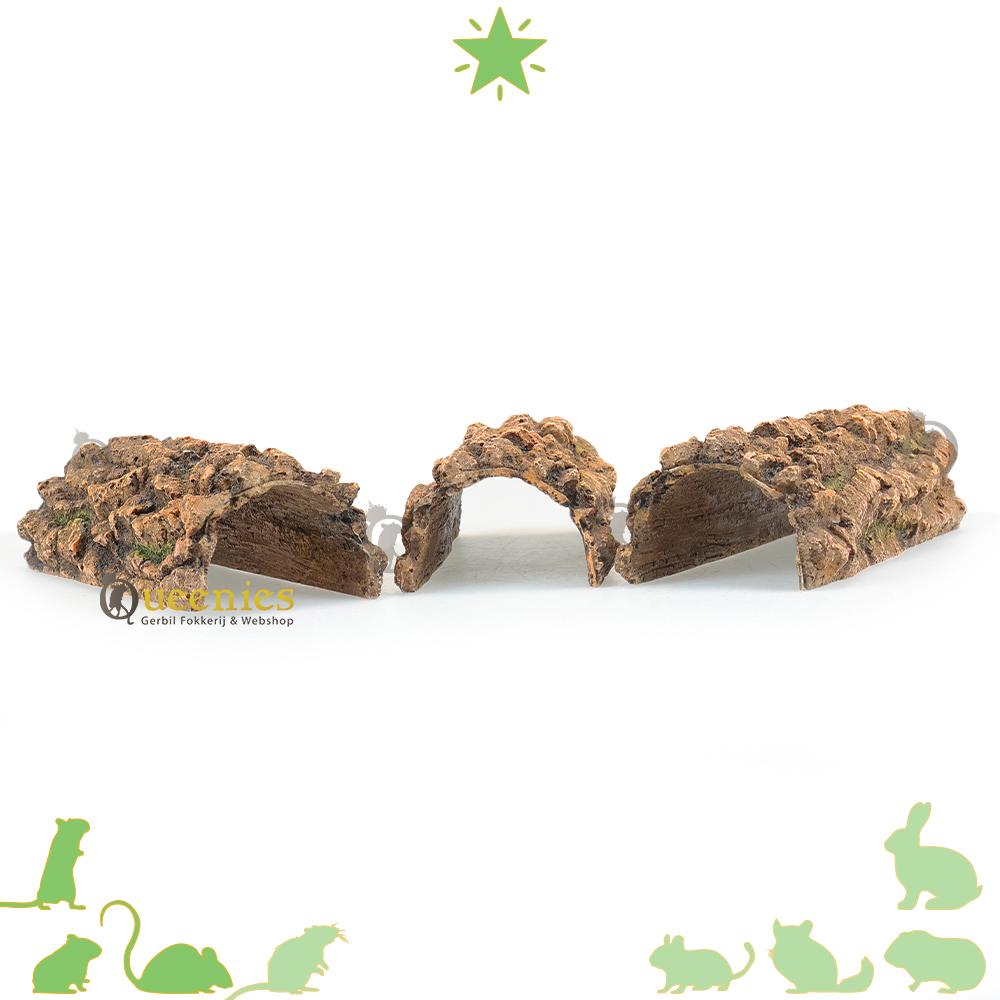 Kurken Boomstam grot 15 cm voor kleine Knaagdieren zoals Hamsters en Muizen