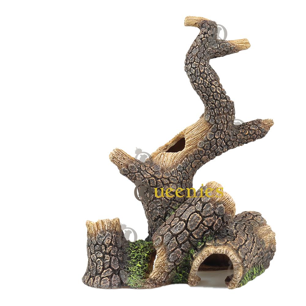 Decoratieve stronk van hout voor knaagdieren