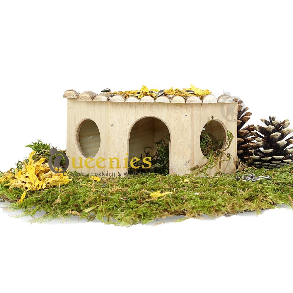 Hamsterhuis met gedroogd mos