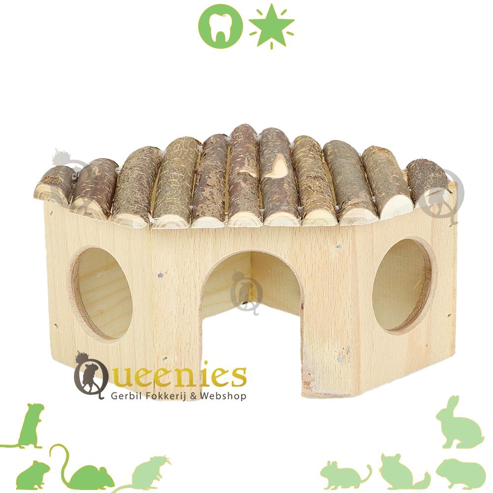 Knaagdierhuisje met hazelnootdak