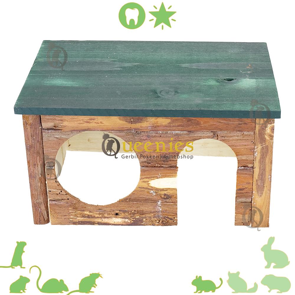 Blokhut met afneembaar dak zonder spijkers voor Gerbils