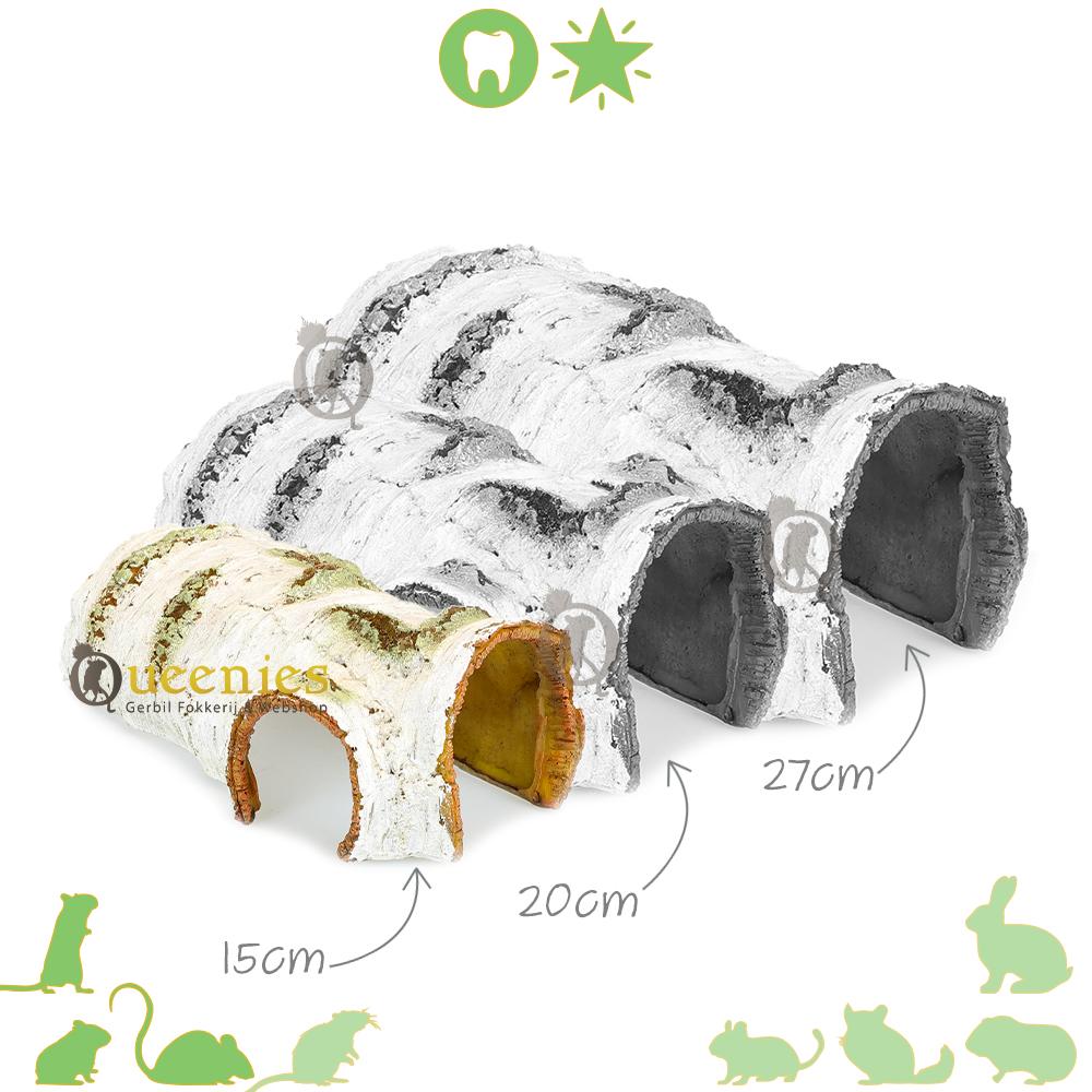 Berkentunnel van kunsthars materialen