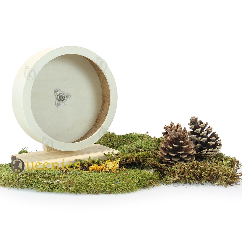 Stil loopwiel met kurk loopvlak voor Dwerghamster