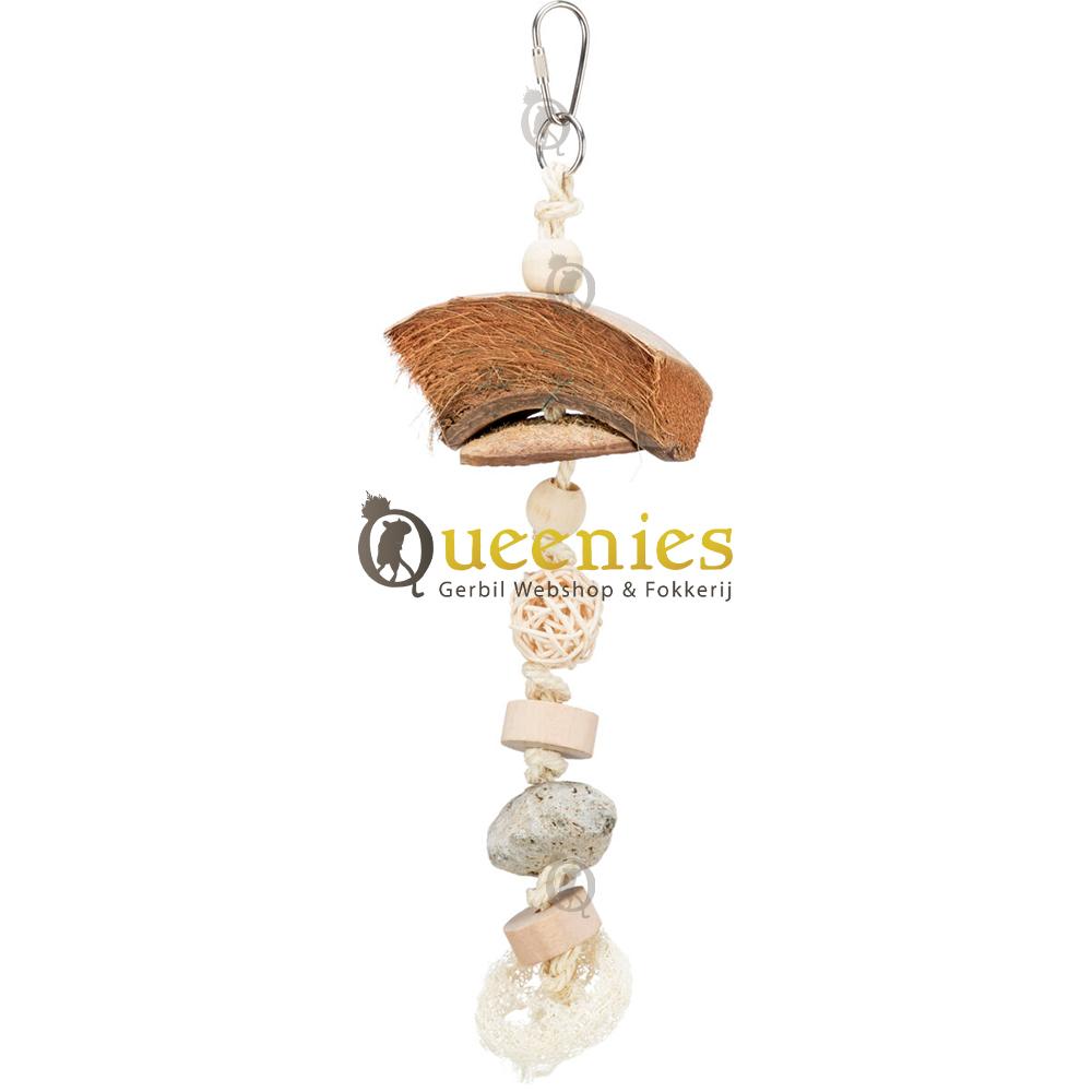 Klimtouw met Kokosnoot en Rotan 35 cm - Klim speelgoed voor Chinchilla's