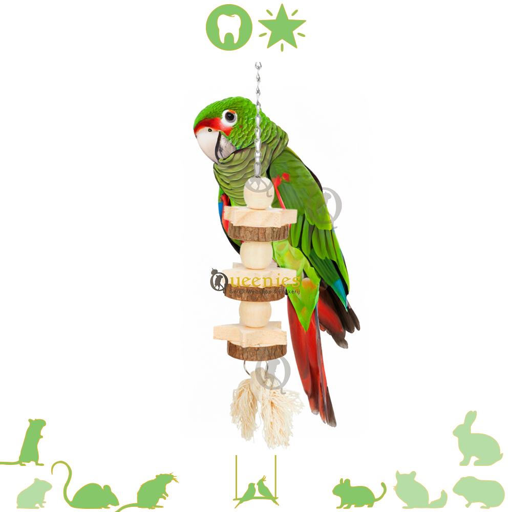 Parkieten klimtouw met ketting