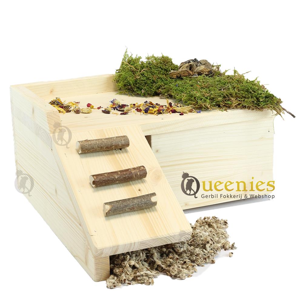 Trappen voor Knaagdieren met slaaphuisjes voor hamsterscaping