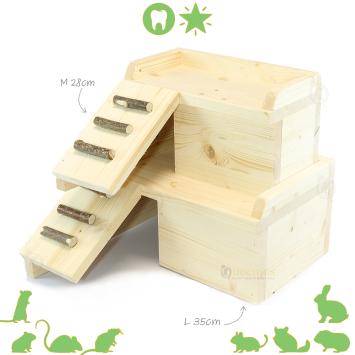 Knaagdier plateau Tilo 28 - 35 cm - Plateaus van hout voor Ratten en Konijnen