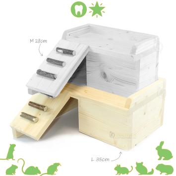 Chinchilla trap met plateau van hout