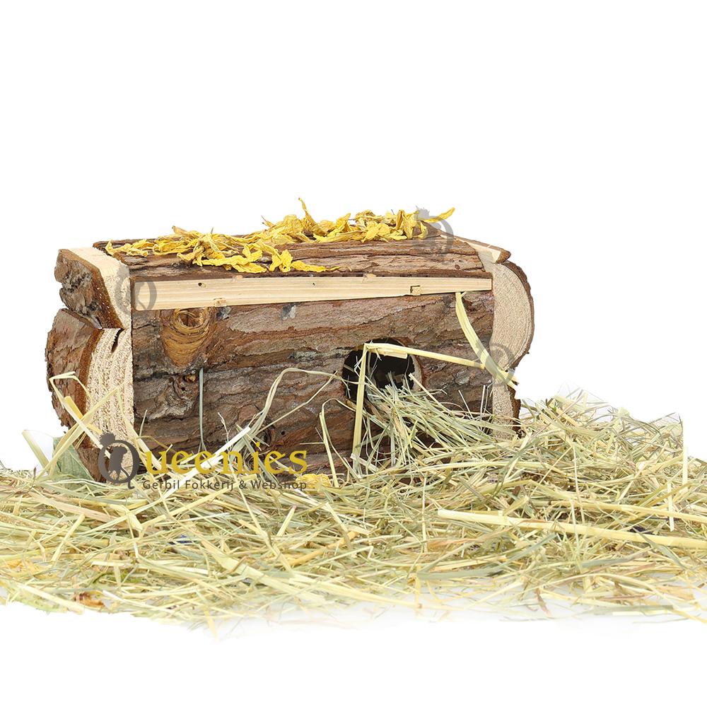 Natuurlijk hamsterhuis met plat dak