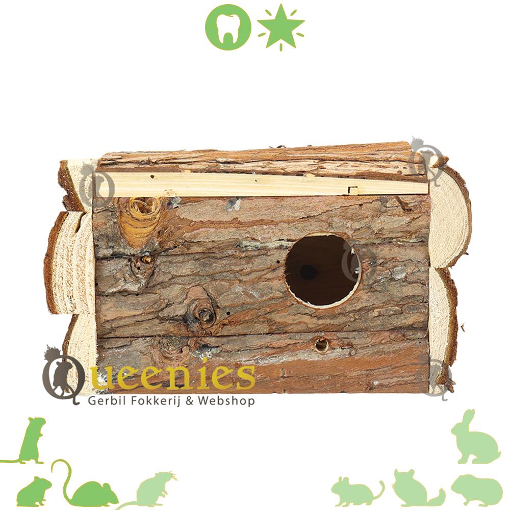 Houten hamsterhuis van schorshout