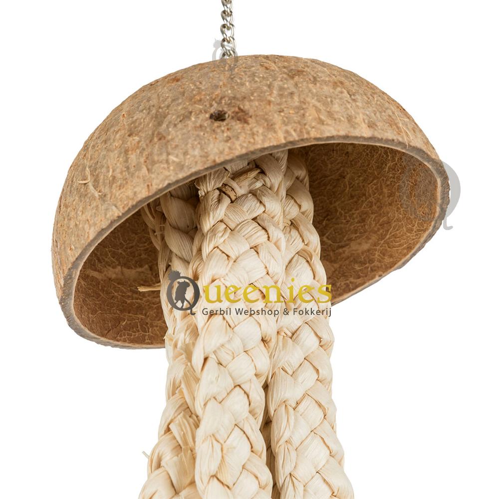 Halve kokosnoot voor Gerbils en parkiet