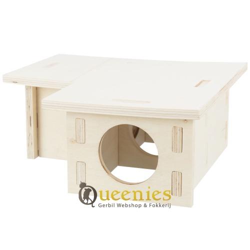 Knaagdierhuisje voor Chinchilla's van blankhout