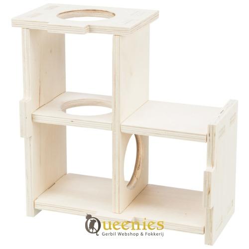 Meerkamerhuis voor Syrische Goudhamster open onderkant