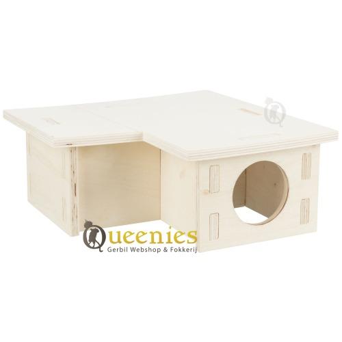 Caviahuisje van hout zonder spijkers