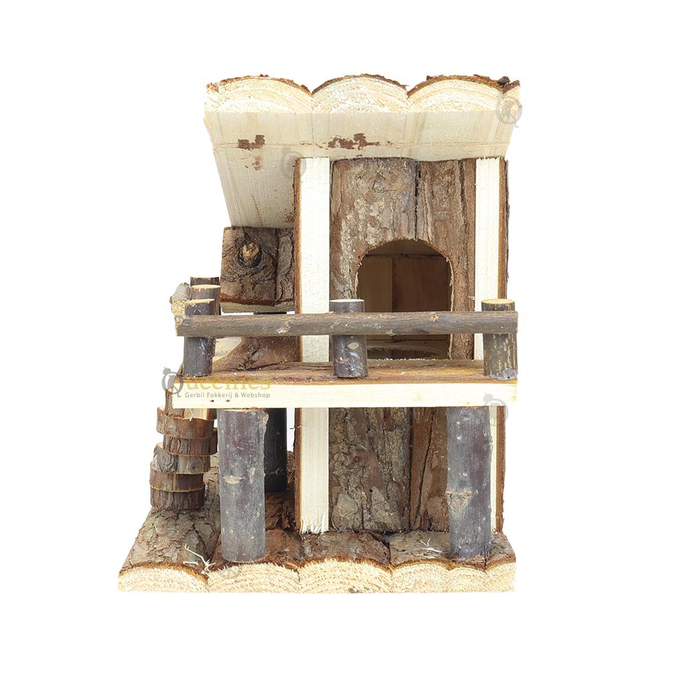 Knaagdierhuisjes van schorshout