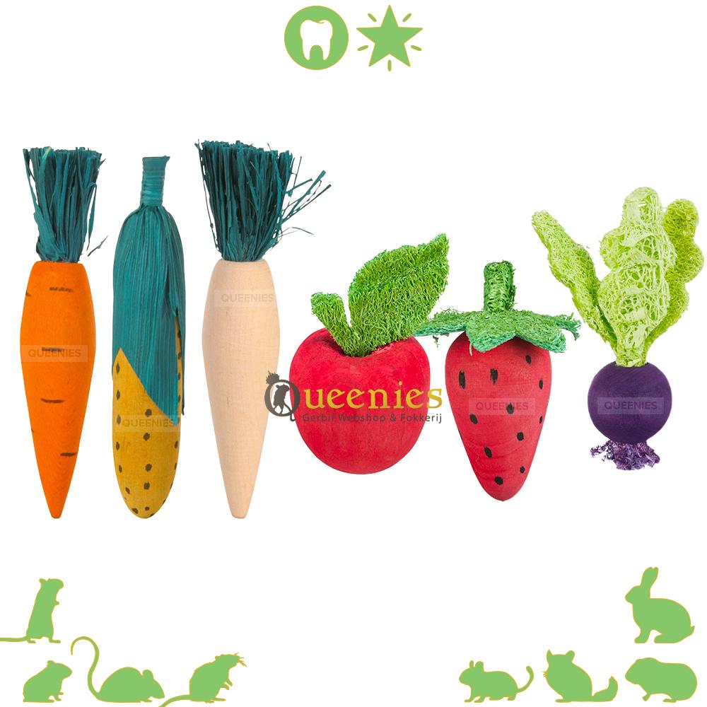 Knabbelhout van Groente & Fruit - Knaagspeelgoed voor Knaagdieren