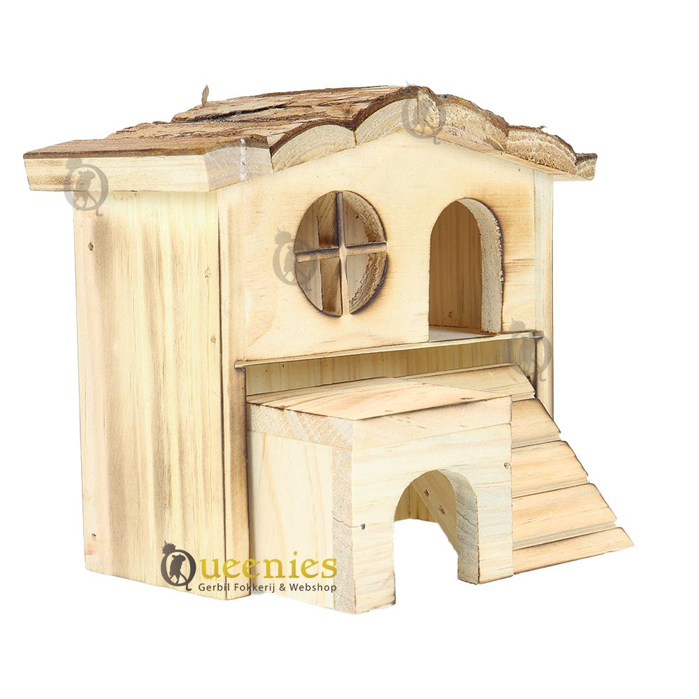 Blank houten muizenhuis voor Knaagdieren