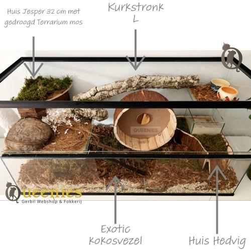 Natuurlijke inrichting met kurkstronken