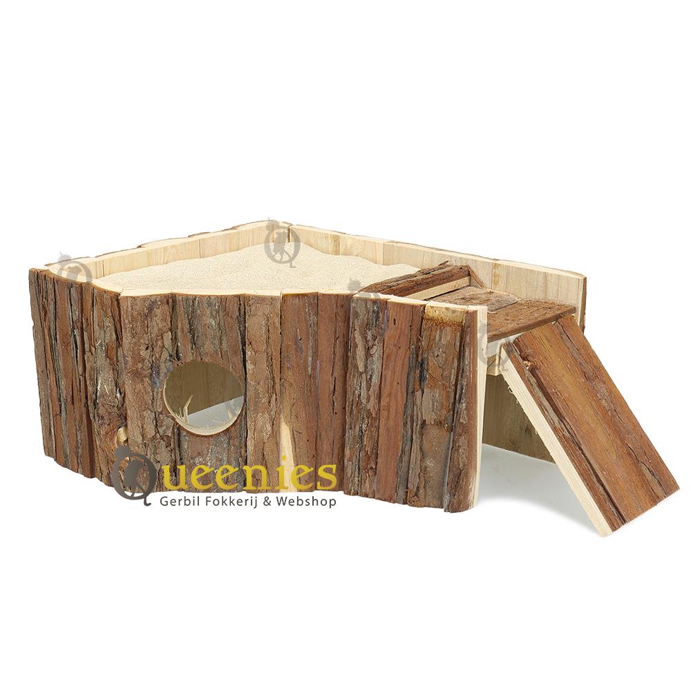 Muizenhuis Hedvig met stormbaan en plat dak